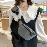 Wide Strap Shoulder Bags Saddle Chest Bags Casual Totes Ladies Messenger Bags