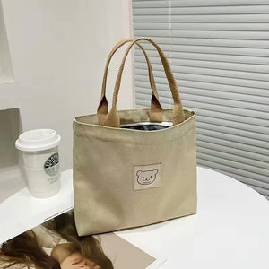 Canvas Tote Bag Hand Carry Lunch Bag