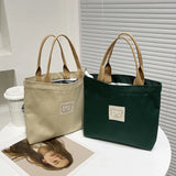 Canvas Tote Bag Hand Carry Lunch Bag