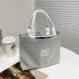 Canvas Tote Bag Hand Carry Lunch Bag