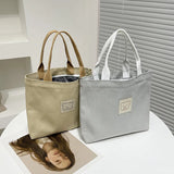 Canvas Tote Bag Hand Carry Lunch Bag