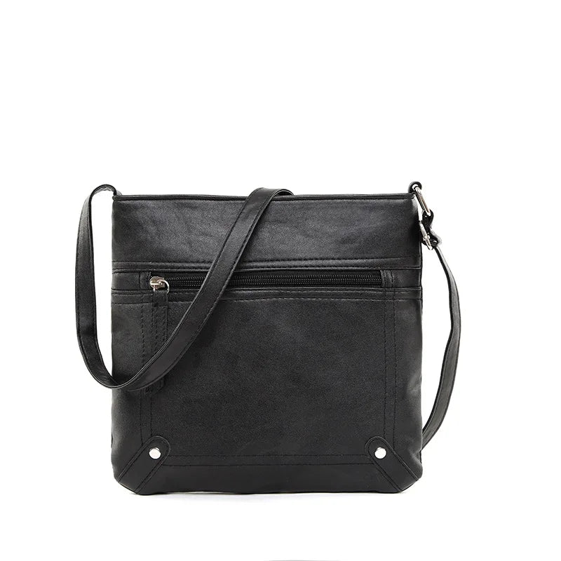 Retro Leather Shoulder Bags For Women Soft Crossbody Handbags