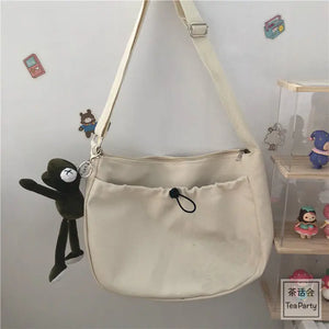 Canvas Shoulder Bag for Women, Net Red Messenger Mini Hand Bag