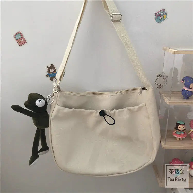 Canvas Shoulder Bag for Women, Net Red Messenger Mini Hand Bag