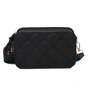 Women's Rhombus Embroidery Messenger Bag Small Square Shoulder Bag