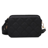 Women's Rhombus Embroidery Messenger Bag Small Square Shoulder Bag