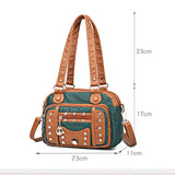Vintage PU Leather Messenger Bags Ladies Handbags Retro Shoulder Crossbody Bag