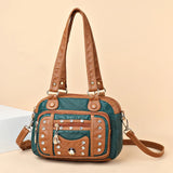 Vintage PU Leather Messenger Bags Ladies Handbags Retro Shoulder Crossbody Bag