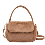 Women's Plush Messenger Bag Crossbody Handbag Totes Shoulder Bag