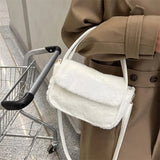 Women's Plush Messenger Bag Crossbody Handbag Totes Shoulder Bag