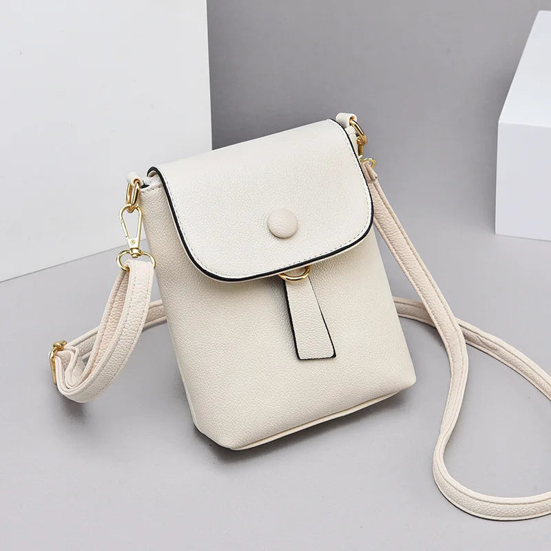 Small Shoulder Bag for Women with Smartphone Pouch