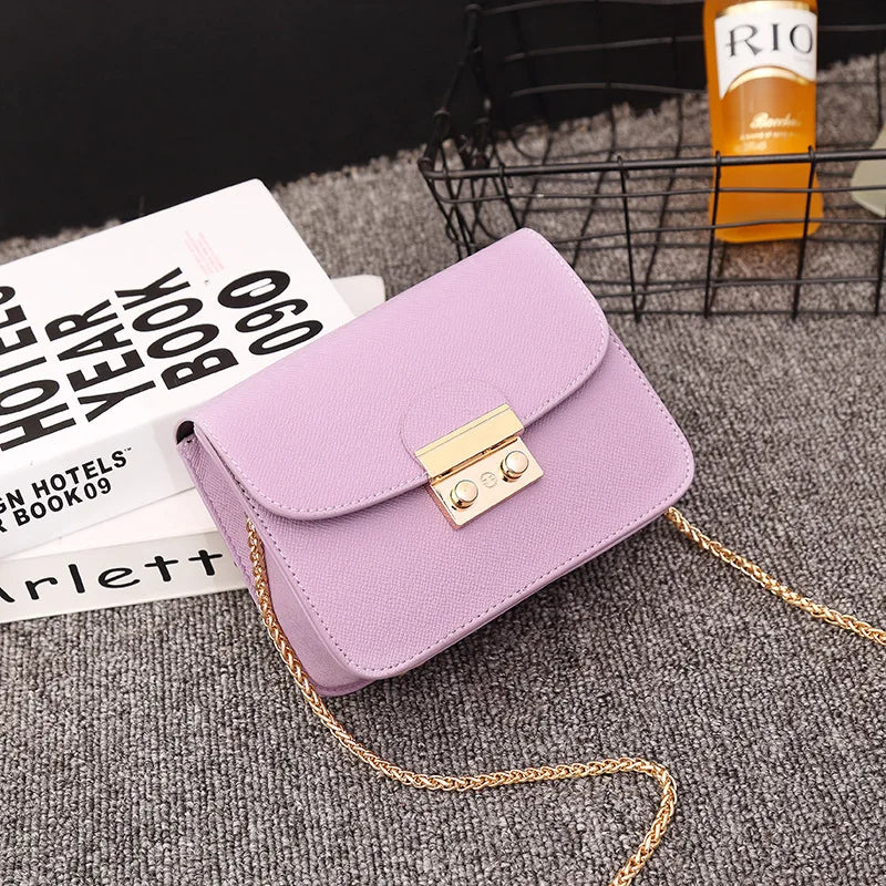 Chain Small Square Bag European American Style Shoulder Bag Mini Handbag