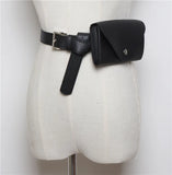 Women's PU Leather Belt Bag Fanny Pack Phone Pouch Small Chest Shoulder Bag