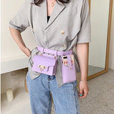 Women's Leather Waist Bag Tactical Fanny Pack Crossbody Chest Bag