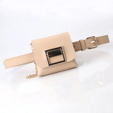 Leopard Chain Messenger Bag Waist Bag with Detachable Shoulder Strap