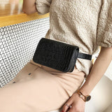Women's Crocodile Pattern Waist Bag Hip Fanny Pack