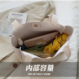 Women's Big Handbags Large Capacity PU Leather Tote Bag