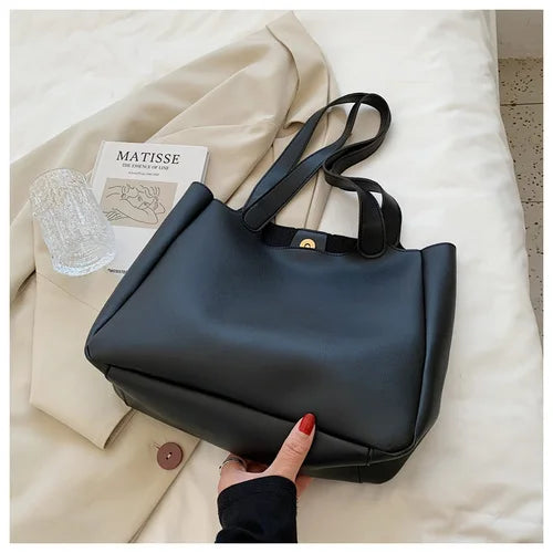 Women's Big Handbags Large Capacity PU Leather Tote Bag