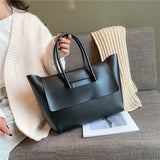 Women's High PU Leather Shoulder Bag Large Capacity Hand Bag