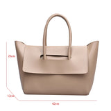 Women's High PU Leather Shoulder Bag Large Capacity Hand Bag