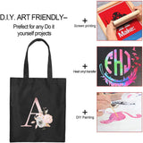 Pink Flower Letter Pattern Canvas Shoulder Bag