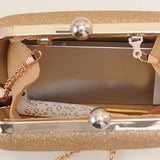 Women's Bling Evening Party Handbag Wedding Ball Clutch Bag with Chain
