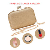 Women's Bling Evening Party Handbag Wedding Ball Clutch Bag with Chain