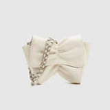 Women's Bow Leather Messenger Chain Bag Handbag Purse