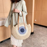 Women's Braided Bag Seaside Large Capacity Straw Beach Bag