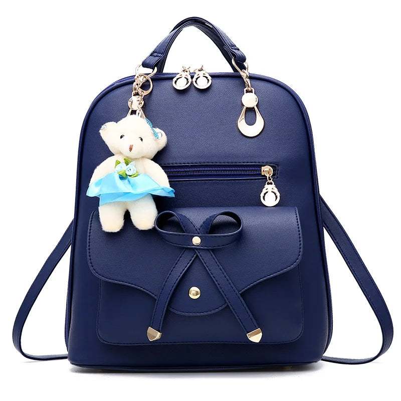 Women's PU Leather Backpacks, Casual School Bags