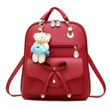 Women's PU Leather Backpacks, Casual School Bags