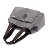 Women's Canvas Tote Solid Messenger Bag Large Capacity Casual Handbag