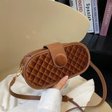 Velvet Crossbody Bag for Women Simple Handbag Ladies Shopper Flaps