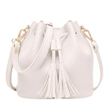 Women's Bucket Shoulder Bag Drawstring Hobo Handbag PU Leather Satchel