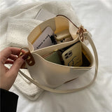 Small Crossbody Bucket Bag for Women Adjustable Shoulder Strap Handbag