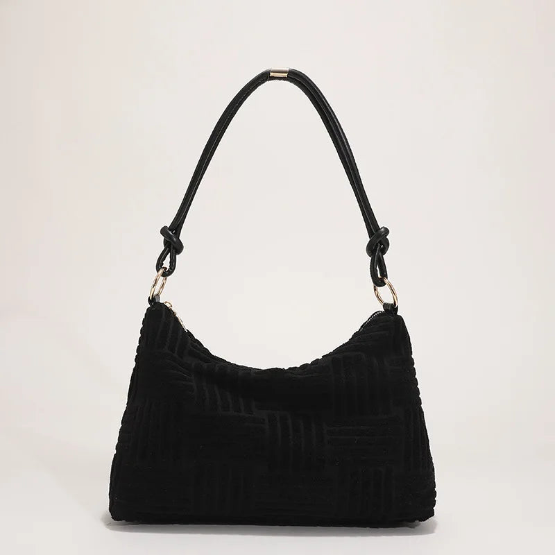 Women's Plush Shoulder Bag Clutch Handbag for Daily Shopping
