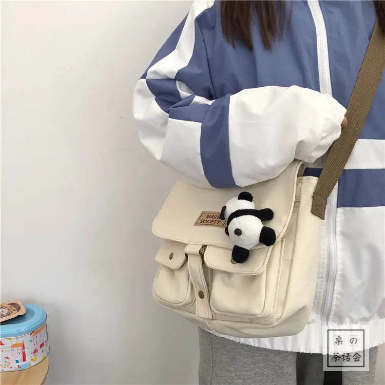 Women's Canvas Bag Japanese Harajuku Messenger Bag