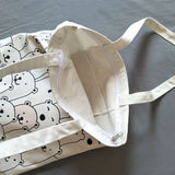 Women's Canvas Art Bag Shoulder Bag Bear Bag