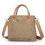 Women's Canvas Tote Handbag Large Capacity Travel Shoulder Bag