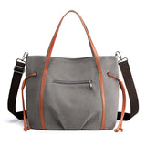 Women's Large Canvas Handbag Top Handle Tote Bag