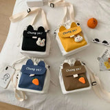 Women's Canvas Shoulder Bag Japanese Art Messenger Bag