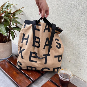 Women's Canvas Casual Tote Shoulder Bag Stylish Waterproof Shopping Cloth Bags