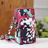 Women's Canvas Crossbody Bag Phone Zero Purse Sports Arm Bag