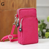 Women's Canvas Crossbody Bag Phone Zero Purse Sports Arm Bag