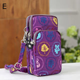 Women's Canvas Crossbody Bag Phone Zero Purse Sports Arm Bag