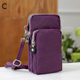 Women's Canvas Crossbody Bag Phone Zero Purse Sports Arm Bag