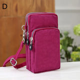 Women's Canvas Crossbody Bag Phone Zero Purse Sports Arm Bag