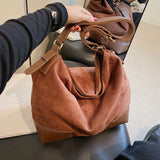 Oversize Canvas Crossbody Bag for Women Large Cotton School Shoulder Handbag