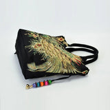Women's Canvas Embroidered Peacock Vintage Handbag Shoulder Bags
