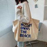Women's Canvas Handbag Large Capacity Shoulder Bag Female Letter Printed